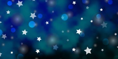 Dairesel ve yıldızlı hafif BLUE vektör arkaplanı.