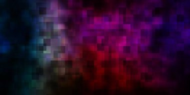 Dikdörtgenli koyu renkli vektör şablonu. Soyut arkaplanda renkli gradyan olan dikdörtgenler. Web siteleri, iniş sayfaları için desen.