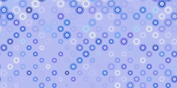 Patrón Vectorial Azul Claro Con Elementos Coronavirus Coloridos Símbolos Enfermedades — Archivo Imágenes Vectoriales