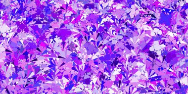 Açık Mor, rastgele üçgenli pembe vektör dokusu. Renkli soyut üçgenli web materyali çizimi. Reklamlarınıza basit bir ekleme..