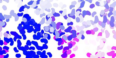 Açık pembe, soyut şekilli mavi vektör şablonu. Basit bir şekilde gradyan olan renkli soyut biçimler. Reklamlarınız için modern tasarım.