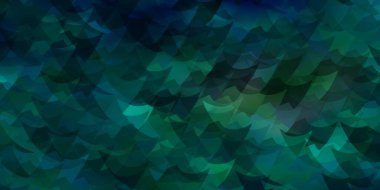 Açık mavi vektör deseni ve çokgen tarzı. Doğa tarzında üçgenleri olan güzel bir çizim. Web siteleri için desen.