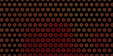 Din sembollü koyu yeşil, kırmızı vektör dokusu. Renkli mistik semboller. Antik tarzda bir eğilim var. Gizemli, mistik tasarımlar için arkaplan.