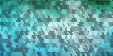 Açık mavi, kristalli yeşil vektör şablonu, üçgenler. Soyut üçgenli dekoratif tasarım. İniş sayfaları için şablon.