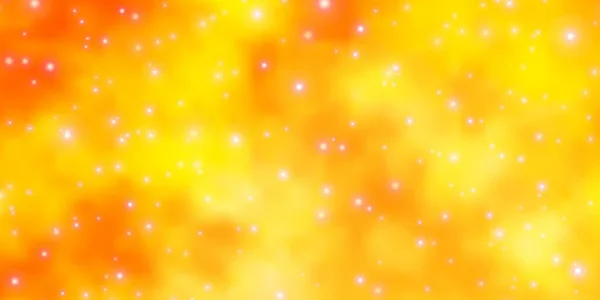 Modèle Vectoriel Orange Clair Avec Des Étoiles Abstraites Illustration Colorée — Image vectorielle