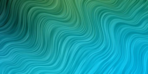 Bleu Clair Fond Vectoriel Vert Avec Lignes Courbes — Image vectorielle