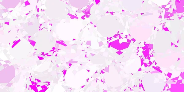 Světle Fialová Růžové Vektorové Pozadí Trojúhelníky Linie Vynikající Abstraktní Ilustrace — Stockový vektor