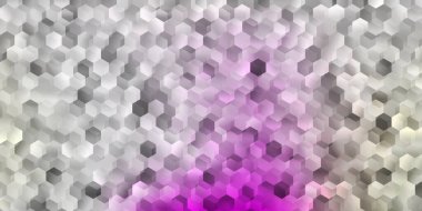 Altıgen tarzda açık pembe, sarı vektör şablonu. Altıgen tarzda, gradyan ile modern soyut çizim. Sosyal ağlarınız için tasarım.