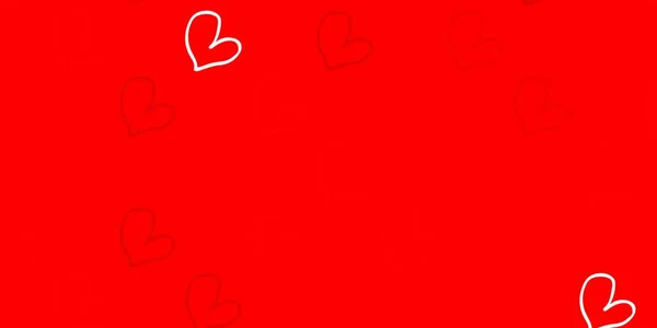 Ελαφρύ Κόκκινο Διάνυσμα Υφή Υπέροχες Καρδιές Πολύχρωμη Απεικόνιση Κλιμακωτά Σχήματα — Διανυσματικό Αρχείο