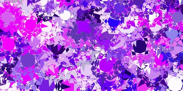Violet Clair Texture Vectorielle Rose Avec Des Triangles Aléatoires Formes — Image vectorielle