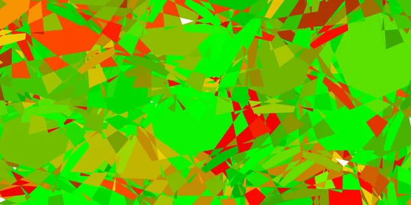 Hellgrüner Roter Vektorhintergrund Mit Dreiecken Webmaterialillustration Mit Bunten Abstrakten Dreiecken — Stockvektor