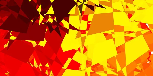Fondo Rojo Claro Vector Amarillo Con Formas Caóticas Formas Abstractas — Vector de stock