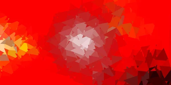 Fond Triangle Abstrait Rouge Clair Vecteur Jaune Illustration Colorée Décorative — Image vectorielle