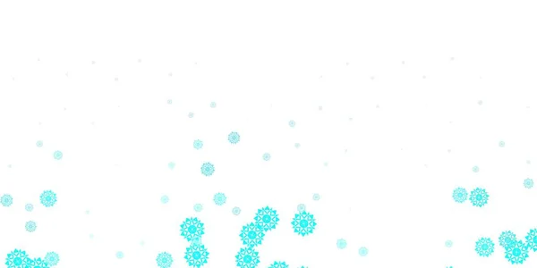 Disposition Vectorielle Rose Clair Bleue Avec Beaux Flocons Neige Éléments — Image vectorielle