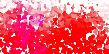 Açık pembe, soyut şekilli kırmızı vektör şablonu. Basit gradyan şekilli renkli bir çizim. Cep telefonları için arka plan.