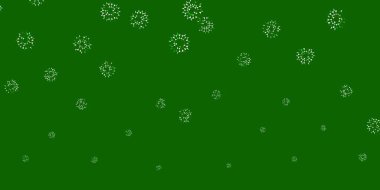 Açık yeşil vektör karalama şablonu ve çiçekler. Origami tarzı çiçeklerle soyut illüstrasyon. Paketleme için akıllı tasarım, duvar kağıtları.