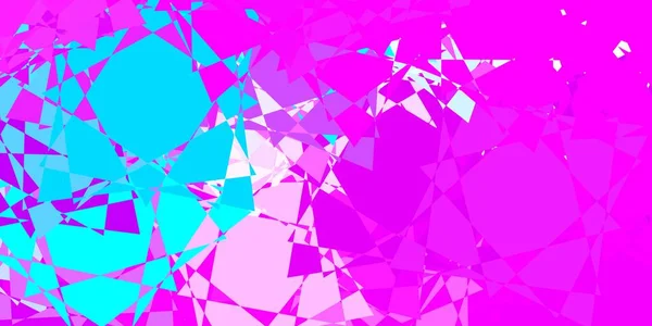 Açık Pembe, mavi vektör arkaplan üçgenli, çizgili. Soyut renkli üçgen şekilli illüstrasyon. Terfi modelleri.