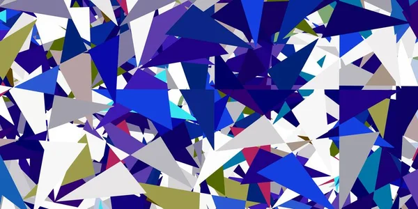Fondo Vectorial Multicolor Claro Con Triángulos Ilustración Abstracta Inteligente Con — Archivo Imágenes Vectoriales