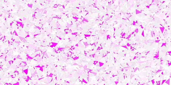 Světle Fialová Růžová Vektorová Textura Náhodnými Trojúhelníky Vynikající Abstraktní Ilustrace — Stockový vektor