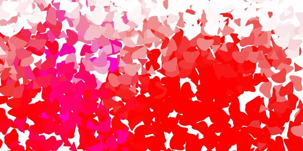 Açık pembe, soyut şekilli kırmızı vektör şablonu. Basit gradyan şekilli renkli bir çizim. Cep telefonları için arka plan.