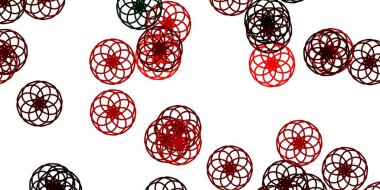 Açık yeşil, küreli kırmızı vektör deseni. Baloncuklu gradyan tarzda soyut dekoratif tasarım. Web siteleri için desen.