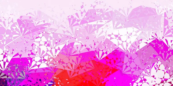 Plantilla Vectorial Rosa Púrpura Claro Con Formas Triangulares Ilustración Con — Vector de stock