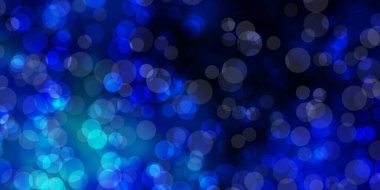 Küreli koyu mavi vektör deseni. Baloncuklu gradyan tarzda soyut dekoratif tasarım. İş ilanları için şablon.