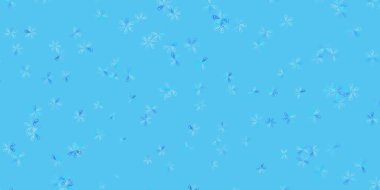 Açık mavi vektör özeti ve yapraklar. Bulanık arkaplanda, gradyanı olan yapraklar. Yepyeni iş tasarımı.