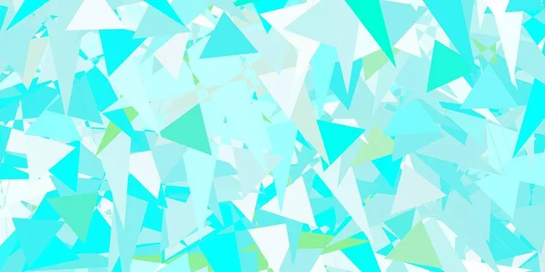 浅蓝色 带三角形的绿色矢量背景 用五彩缤纷的三角形进行突出的抽象说明 壁纸的设计 — 图库矢量图片