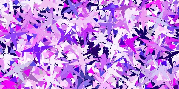 Açık Mor, çokgen formlu pembe vektör arkaplan. Modern tarzda üçgen şekilli akıllı soyut çizimler. Duvar kağıtları için desen.