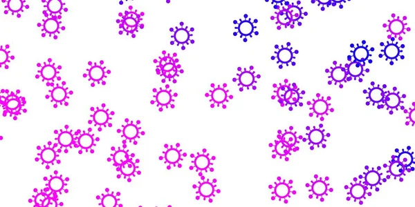 Світло Фіолетова Рожева Векторна Текстура Символами Хвороби Розумна Ілюстрація Кованими — стоковий вектор
