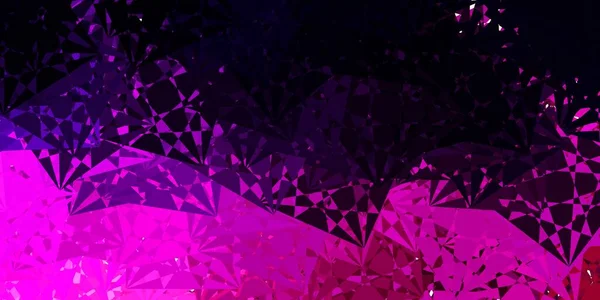 Hellviolette Rosa Vektorkulisse Mit Dreiecken Linien Hervorragende Abstrakte Illustration Mit — Stockvektor