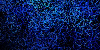 Kaotik şekilli koyu mavi vektör arkaplanı. Soyut tarzda, gradyan formlarda basit tasarım. Web siteniz için basit illüstrasyon.