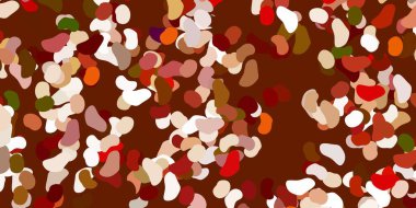 Soyut şekilli açık turuncu vektör şablonu. Gradyan rastgele formlarla modern soyut illüstrasyon. Reklamlarınız için modern tasarım.