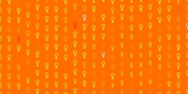 İş kadını işaretli açık sarı vektör şablonu. Kadın gücünün resmedildiği soyut bir çizim. Kadınların gücünü göstermek için en iyi tasarım..