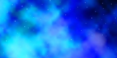 Neon yıldızlı hafif BLUE vektör şablonu.