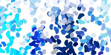 Soyut biçimlerde hafif BLUE vektör şablonu. Soyut tarzda renkli şekilli bir illüstrasyon. Duvar kağıdı seti için zarif tasarım.