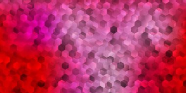 Renkli altıgenli açık kırmızı vektör dokusu. Renkli basit altıgenli yaratıcı bulanık arkaplan. Sosyal ağlarınız için tasarım.