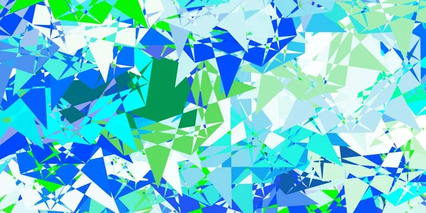 Світло Блакитний Зелений Векторний Фон Полігональними Формами Простий Дизайн Абстрактному — стоковий вектор
