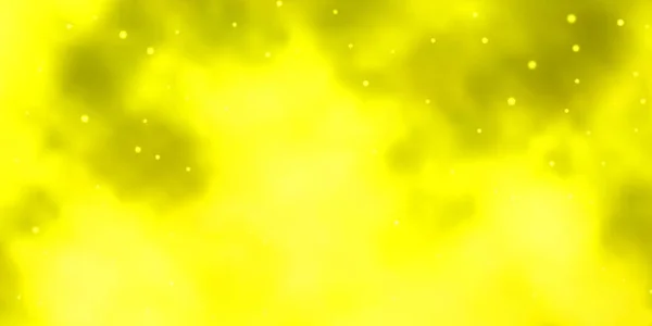 Luz Fundo Vetor Amarelo Com Estrelas Coloridas — Vetor de Stock