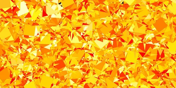 Donker Oranje Vectorachtergrond Met Driehoeken Lijnen Webmateriaal Illustratie Met Kleurrijke — Stockvector