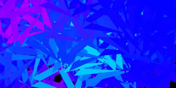 Rosa Chiaro Sfondo Vettoriale Blu Con Triangoli Illustrazione Astratta Intelligente — Vettoriale Stock