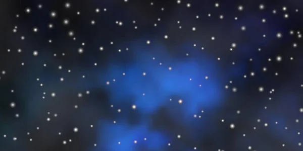Ciemnoniebieskie Tło Wektorowe Kolorowymi Gwiazdami Dekoracyjna Ilustracja Gwiazdami Abstrakcyjnym Szablonie — Wektor stockowy