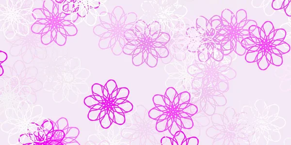 Ljusrosa Vektor Naturlig Layout Med Blommor Abstrakt Illustration Med Blommor — Stock vektor