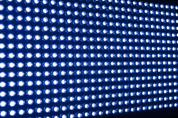 Close-up van verlichte traject van blauwe Led verlichting — Stockfoto