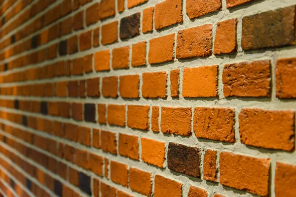 Parede Tijolos Cor Laranja Padrão Contexto — Fotografia de Stock