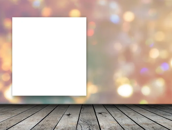 Blank frame on bokeh background — Stock Photo, Image