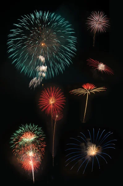 Vuurwerk de hemel oplichten — Stockfoto