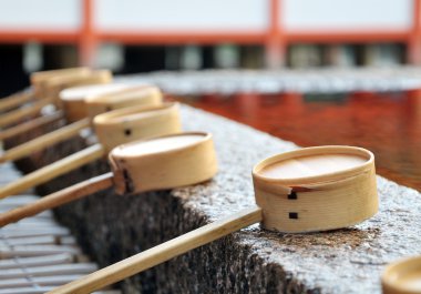 Bardak Itsukuşima tapınak (Miyajima ada), daldırma, Japonya