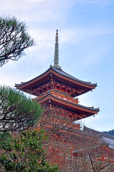 Kiyomizu dera Temple в Кіото, Японія — стокове фото